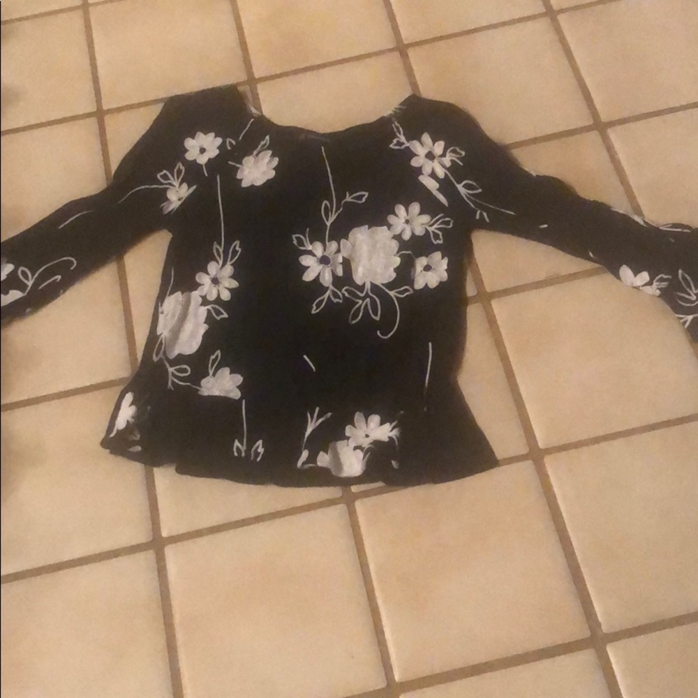 INC Black and White Top